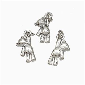 Copper Bear Pendant Platinum Plated, approx 5-10mm