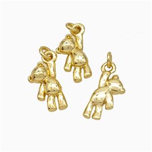 Copper Bear Pendant Gold Plated, approx 5-10mm