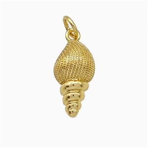 Copper Nautilus Shell Pendant Gold Plated, approx 8-15mm