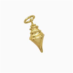 Copper Nautilus Shell Pendant Gold Plated, approx 6-12mm