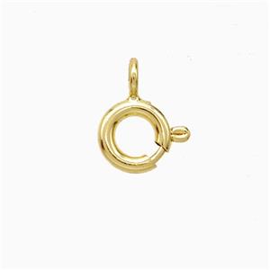 Copper Clasp Gold Plated, approx 6mm dia