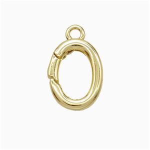 Enamel Copper Pendant, Gold Plated, approx 10-14mm