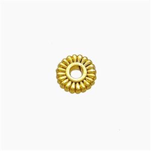 Zinc Alloy Rondelle Spacer Beads Gold Plated, approx 4.8mm