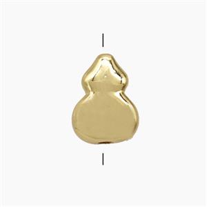 Copper Bead, Gold Plated, approx 8.5-11mm