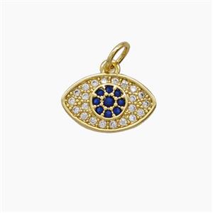 Copper Pendant Pave Zircon, Gold Plated, approx 8-13mm