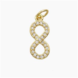 Copper Pendant Pave Zircon, Gold Plated, approx 7-15mm
