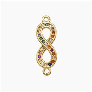 Copper Pendant Pave Zircon, Gold Plated, approx 7-15mm