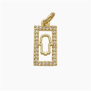 Copper Pendant Pave Zircon, Gold Plated, approx 7-13mm
