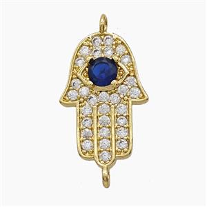 Copper Pendant Pave Zircon, Gold Plated, approx 12-18mm