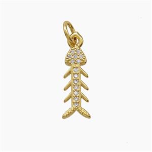 Copper Pendant Pave Zircon, Gold Plated, approx 5-15mm