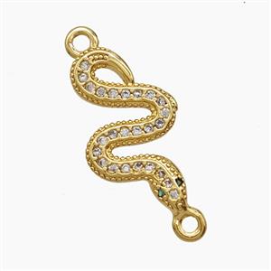 Copper Pendant Pave Zircon, Gold Plated, approx 10-19mm