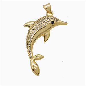 Copper Pendant Pave Zircon, Gold Plated, approx 16-33mm