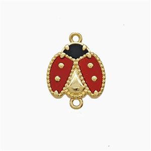 Copper Pendant Pave Zircon, Gold Plated, approx 12mm