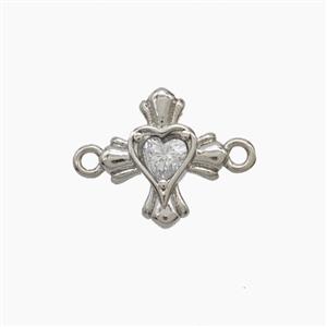 Copper Pendant Pave Zircon, Gold Plated, approx 11-12mm