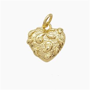 Copper Pendant Pave Zircon, Gold Plated, approx 12mm