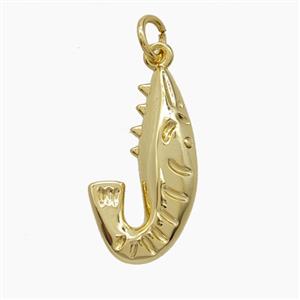 Copper Pendant Pave Zircon, Gold Plated, approx 12-22mm
