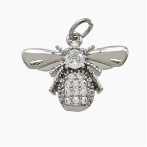 Copper Pendant Pave Zircon, Gold Plated, approx 13-19mm