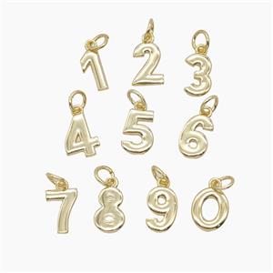 Copper Pendant Pave Zircon, Gold Plated, approx 4-10mm