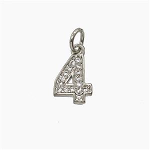 Copper Pendant Pave Zircon, Gold Plated, approx 4-10mm