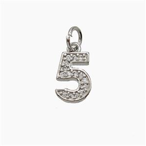 Copper Pendant Pave Zircon, Gold Plated, approx 4-10mm