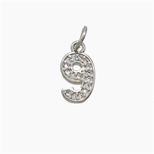 Copper Pendant Pave Zircon, Gold Plated, approx 4-10mm