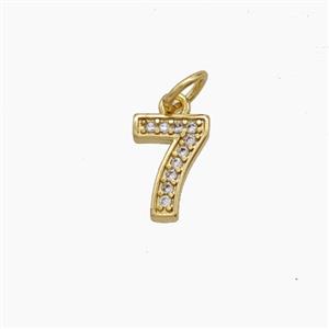 Copper Pendant Pave Zircon, Gold Plated, approx 4-10mm