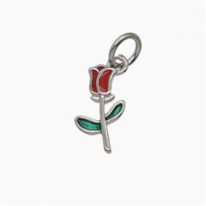 Enamel Copper Pendant, Gold Plated, approx 6.5-11.5mm