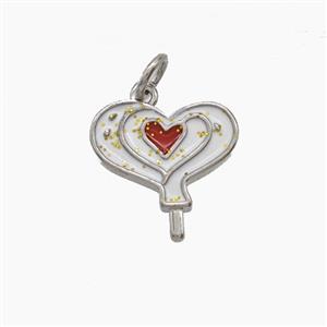 Enamel Copper Pendant, Gold Plated, approx 14mm