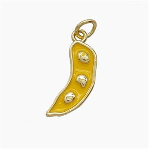 Enamel Copper Pendant, Gold Plated, approx 6-16mm