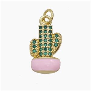 Enamel Copper Pendant, Gold Plated, approx 10-16mm