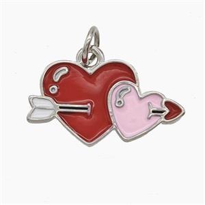 Enamel Copper Pendant, Gold Plated, approx 11-20mm