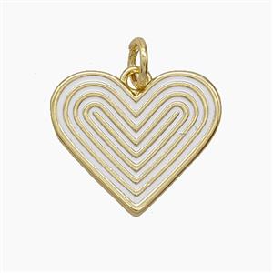 Enamel Copper Pendant, Gold Plated, approx 17.5mm