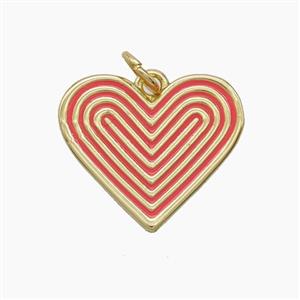 Enamel Copper Pendant, Gold Plated, approx 17.5mm