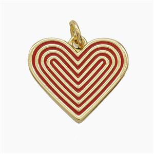 Enamel Copper Pendant, Gold Plated, approx 17.5mm