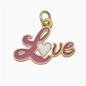 Enamel Copper Pendant, Gold Plated, approx 12-20mm