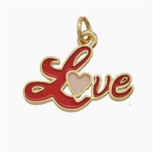 Enamel Copper Pendant, Gold Plated, approx 12-20mm