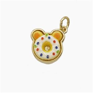 Copper Pendant Pave Resin bead, Gold Plated, approx 11-12mm