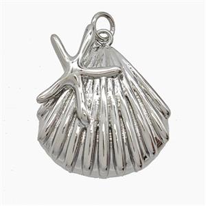 Copper Pendant Pave Zircon, Gold Plated, approx 21-22mm