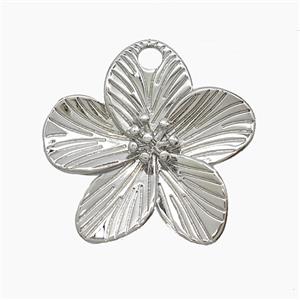 Copper Pendant Pave Zircon, Gold Plated, approx 28mm