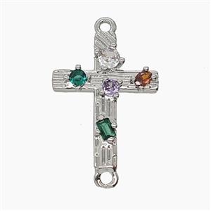 Enamel Copper Pendant Pave Zircon, Gold Plated, approx 16-22mm