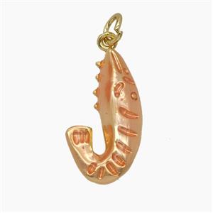 Enamel Copper Pendant Pave Zircon, Gold Plated, approx 13-21mm
