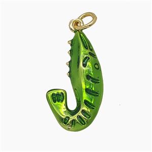 Enamel Copper Pendant Pave Zircon, Gold Plated, approx 13-21mm