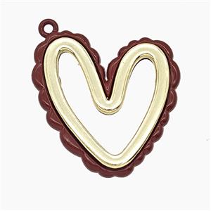 Enamel Copper Pendant, Gold Plated, approx 24-25mm