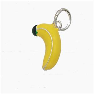 Enamel Copper Pendant, Silver Plated, approx 9-15mm