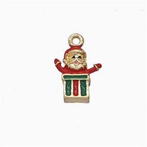 Enamel Copper Pendant, Gold Plated, approx 5-11mm