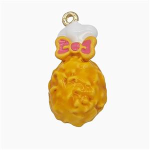 Enamel Copper Pendant, Gold Plated, approx 11-20mm