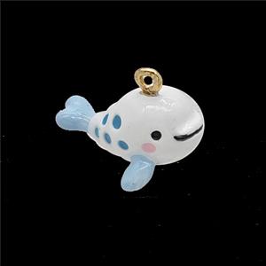 Enamel Copper Pendant, Gold Plated, approx 12-17mm