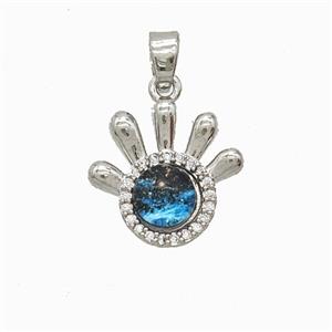 Copper Pendant Pave Resin Bead, Gold Plated, approx 15mm