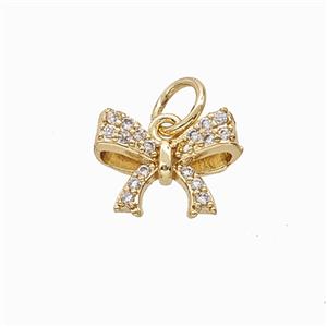 Copper Bead Pave Zircon, Gold Plated, approx 9-13mm