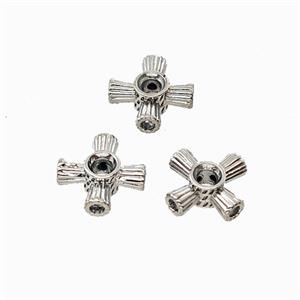 Copper Bead Pave Zircon, Gold Plated, approx 10mm